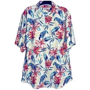 Tommy Bahama Breeze Beach Blooms 100% Silk Hawaiian Camp‎ Shirt NWT